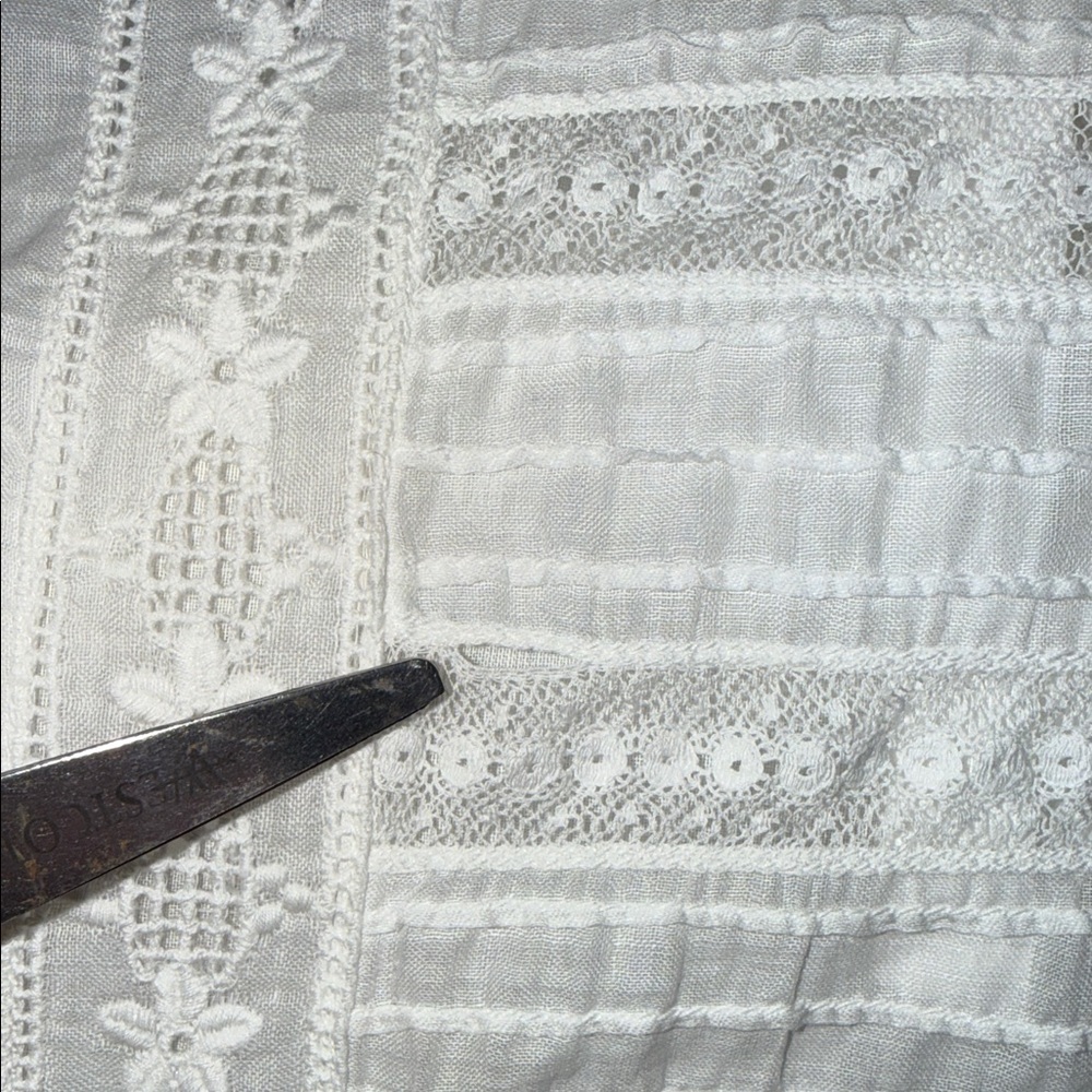 Antique Edwardian Christening Gown Hand Embroidered Lace Heirloom Gown - Picture 9 of 9